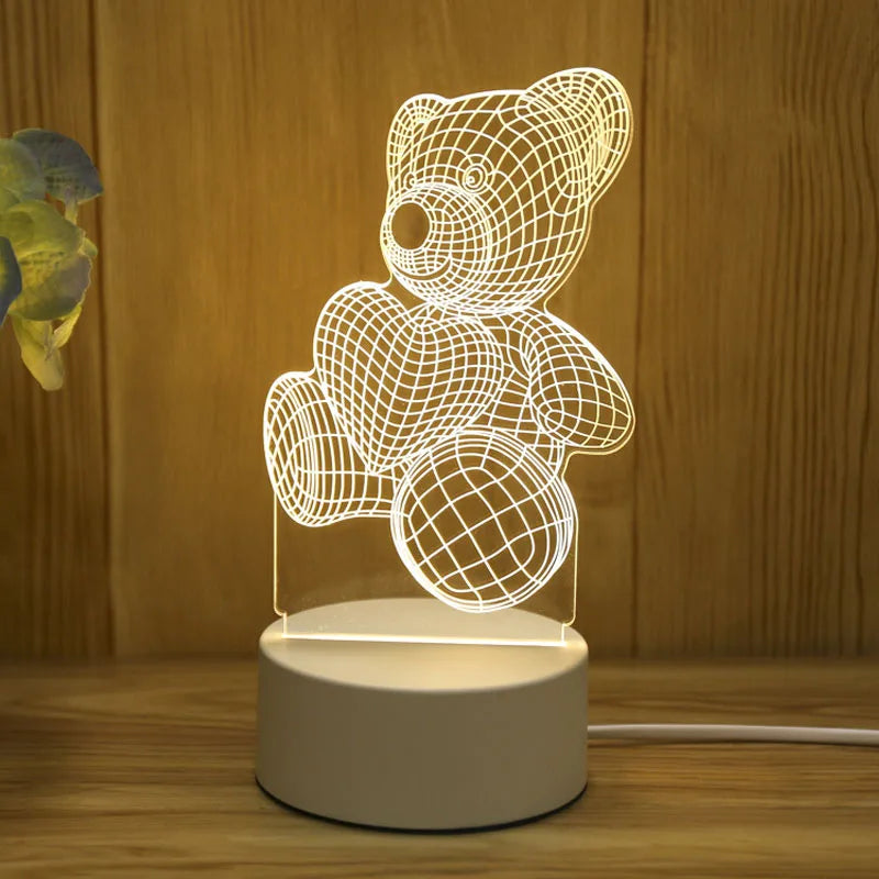 Romantic 3D LED Night Lamp