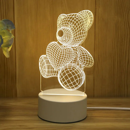 Romantic 3D LED Night Lamp