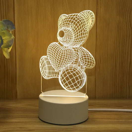 Romantic 3D LED Night Lamp