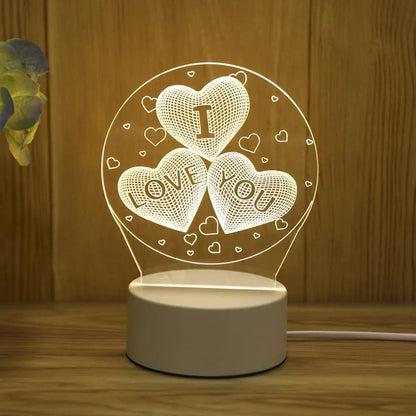Romantic 3D LED Night Lamp
