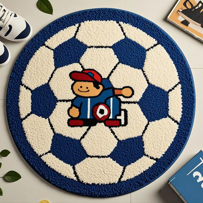 ⚽ VIKAMA Round Football Soft Rug