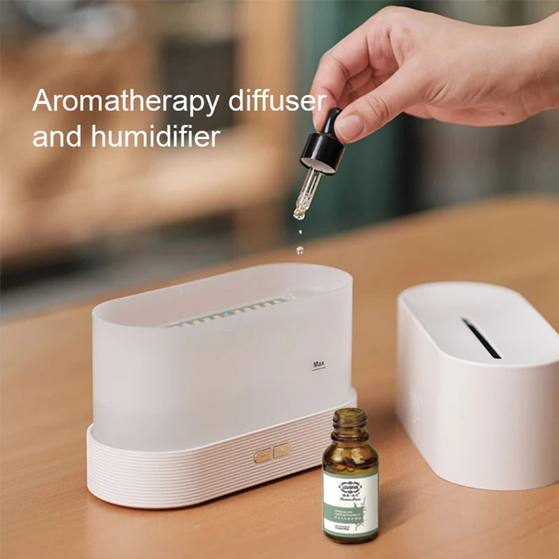 🌿 Kinscoter 180ml Flame Aroma Diffuser & Ultrasonic Humidifier