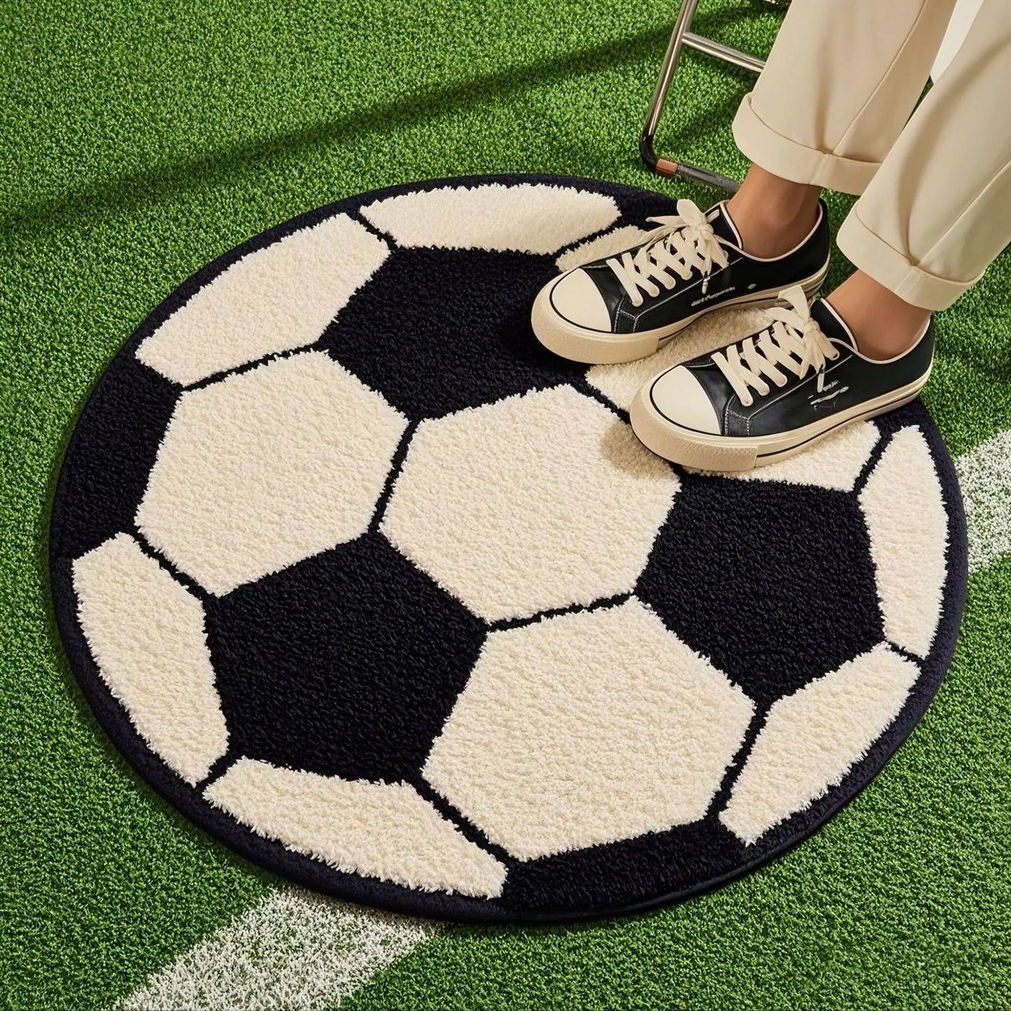 ⚽ VIKAMA Round Football Soft Rug