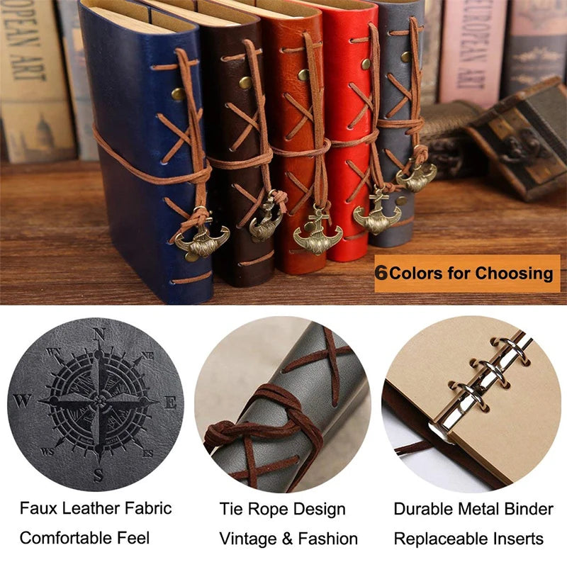 Vintage Traveler’s Leather Journal (Refillable)