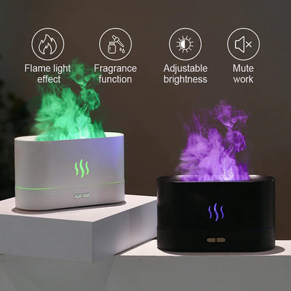 🌿 Kinscoter 180ml Flame Aroma Diffuser & Ultrasonic Humidifier