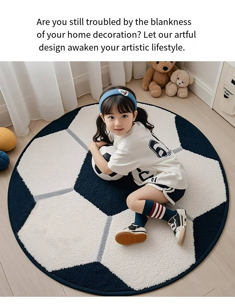 ⚽ VIKAMA Round Football Soft Rug