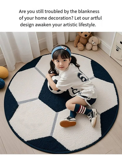 ⚽ VIKAMA Round Football Soft Rug
