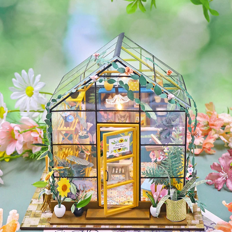 DIY Miniature Flower House – Handmade 3D Puzzle