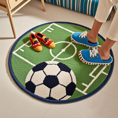⚽ VIKAMA Round Football Soft Rug