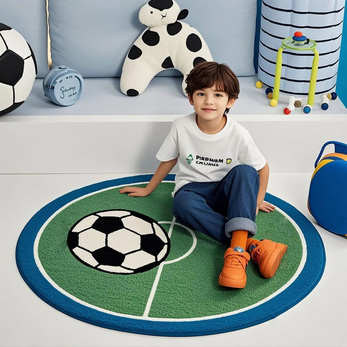 ⚽ VIKAMA Round Football Soft Rug