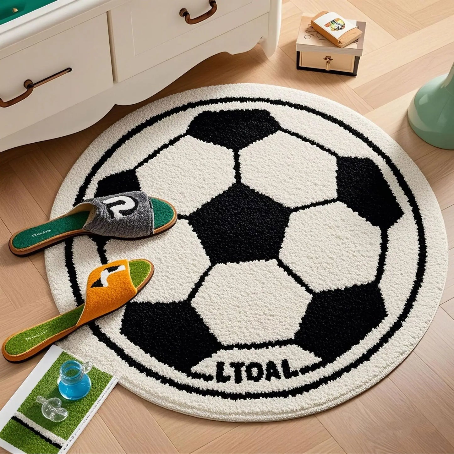 ⚽ VIKAMA Round Football Soft Rug