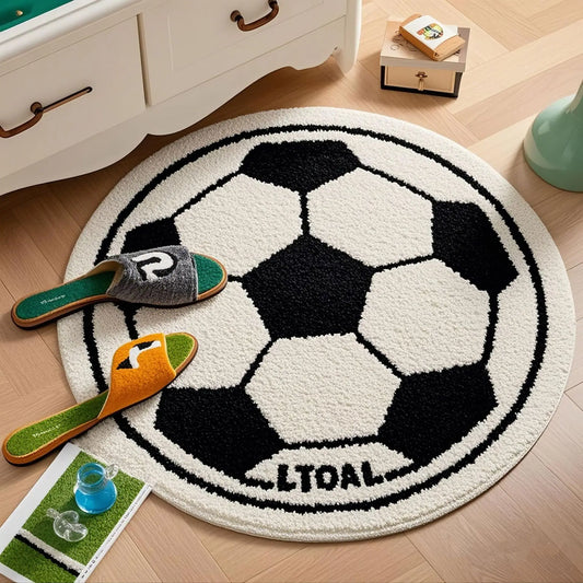 ⚽ VIKAMA Round Football Soft Rug