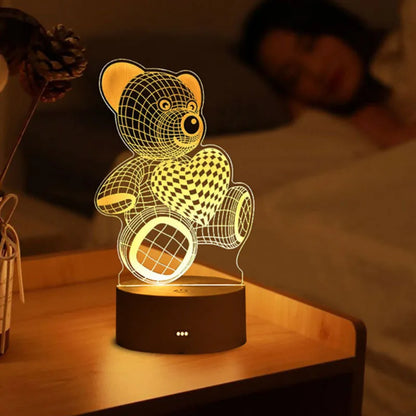 Romantic 3D LED Night Lamp